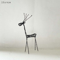 east-of-india-rusty-wire-standing-christmas-decoration-small-reindeer|7285|Luck and Luck| 1