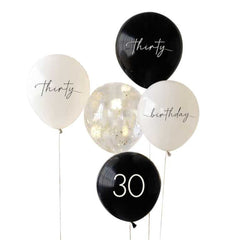 30th-birthday-party-balloon-bundle-black-nude-cream-and-gold-x-5|CN-109|Luck and Luck|2