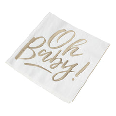 gold-foiled-oh-baby-baby-shower-paper-party-napkins-x-16|OB-103|Luck and Luck|2