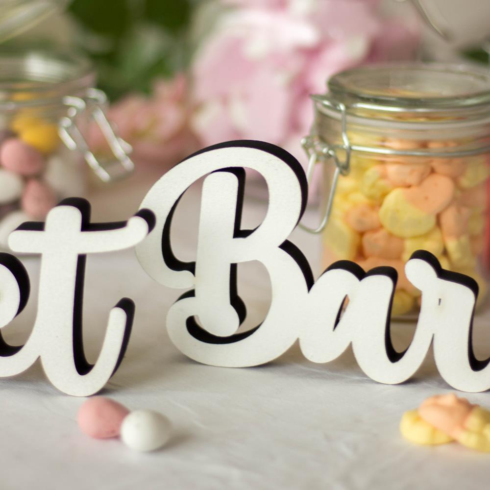wooden-sweet-bar-standing-table-sign-wedding-party-font-1-white|LLWWSBMF1|Luck and Luck| 5