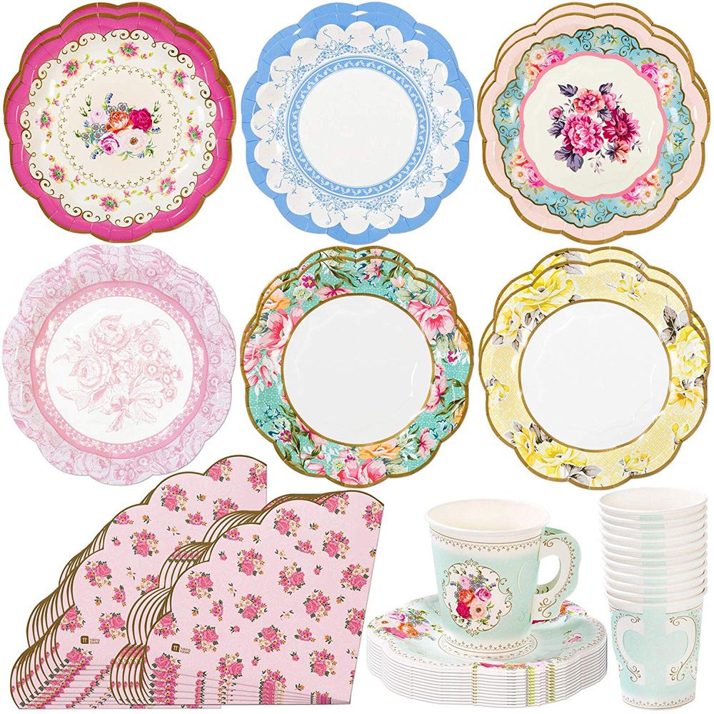 truly-scrumptious-tea-party-scalloped-napkin-paper-cups-plates-for-12|TSPARTYSCALSET|Luck and Luck| 1