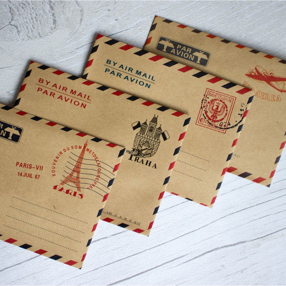 mini-vintage-par-avion-airmail-envelopes-x-40-favours-scrapbooking-craft|XZ48|Luck and Luck| 1