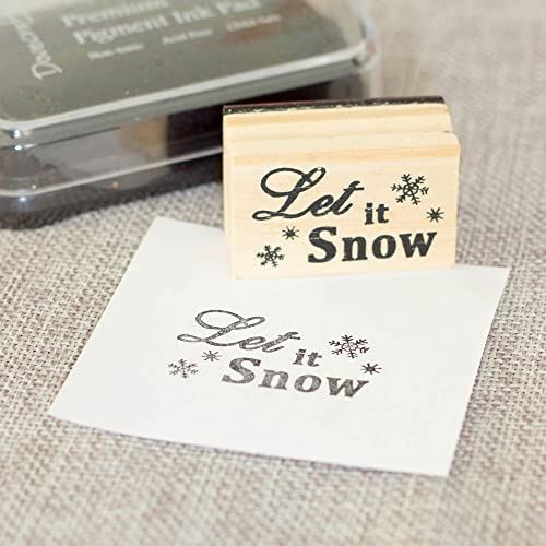 christmas-let-it-snow-rubber-stamp-and-black-ink-pad|LL7A319Stamp|Luck and Luck| 1