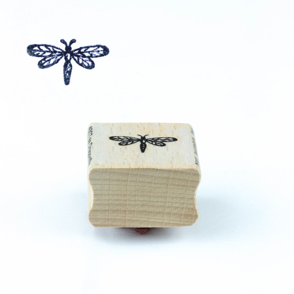 dragonfly-wood-mounted-rubber-stamp|4007AA|Luck and Luck| 1