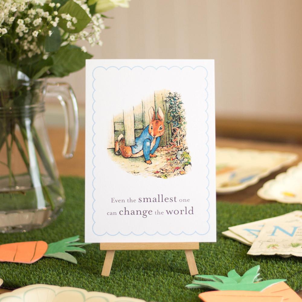 peter-rabbit-a5-sign-even-the-smallest-one-can-change-the-world-sign-and-easel|LLSTWPRSMALLEST|Luck and Luck| 1