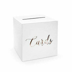 wedding-card-postbox-white-with-rose-gold-lettering-cards|PUDTM6-019R|Luck and Luck|2