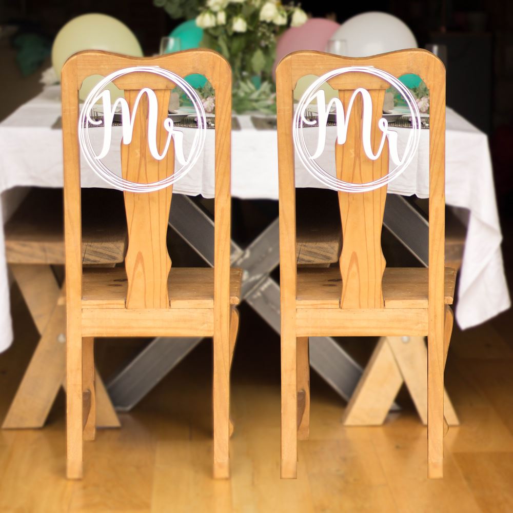 personalised-wooden-wedding-chair-signs|LLWWRGCSM|Luck and Luck| 1