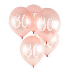 30th-milestone-birthday-party-balloons-in-rose-gold-x5|RG030|Luck and Luck|2
