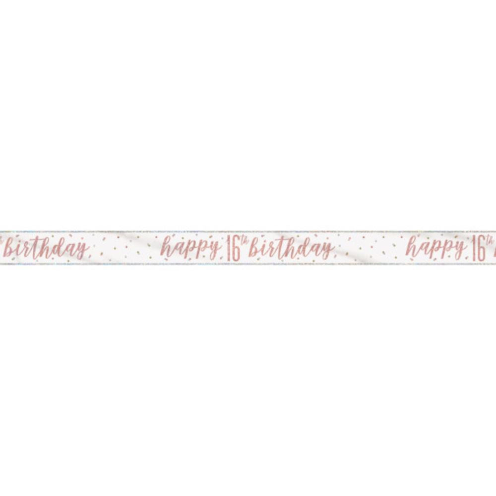 rose-gold-foil-banner-happy-16th-birthday-glitter-rose-gold|84851|Luck and Luck| 1