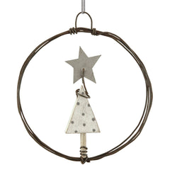 east-of-india-small-hanging-metal-decoration-christmas-tree|3477|Luck and Luck|2