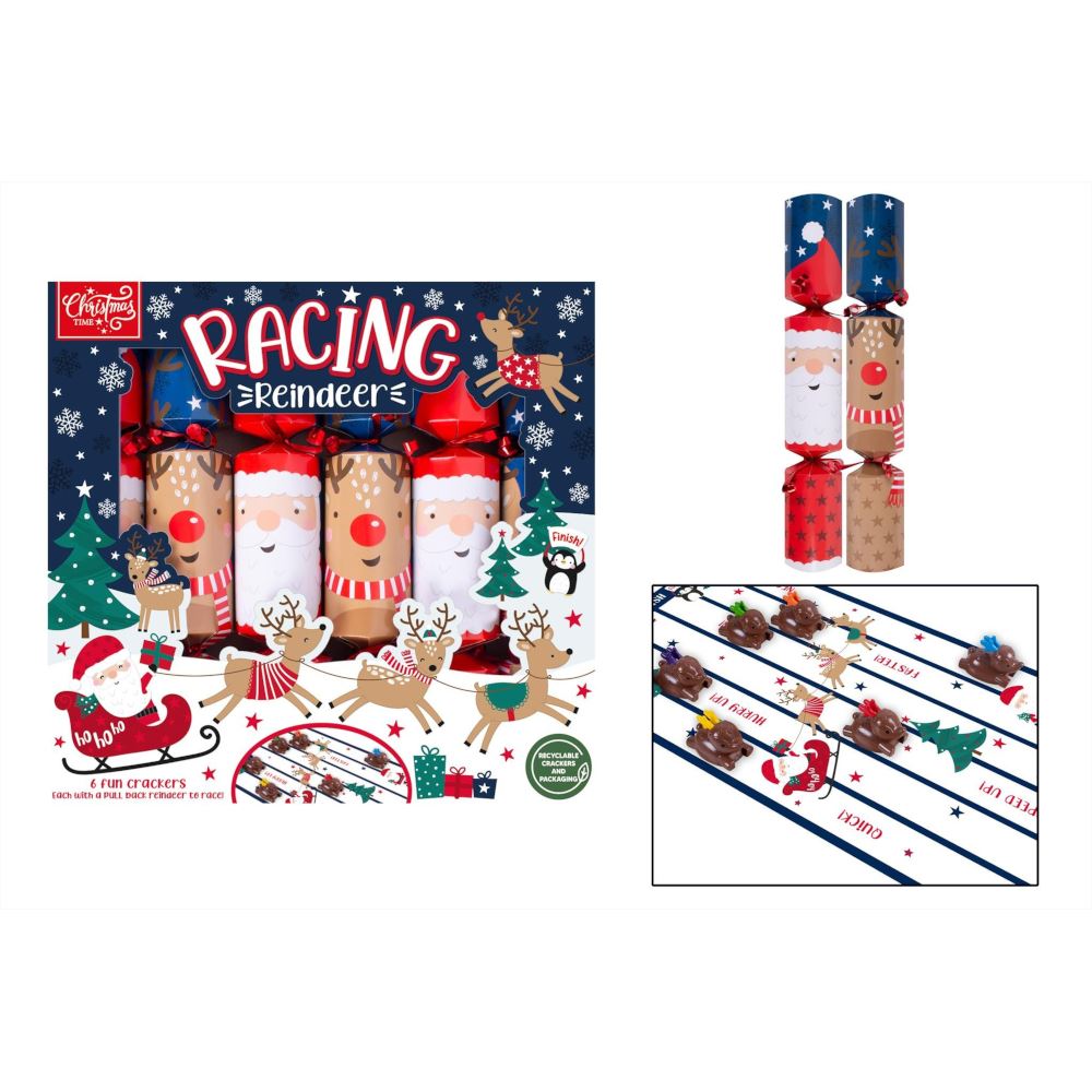 6-racing-reindeer-christmas-novelty-family-crackers|XM6450|Luck and Luck| 1