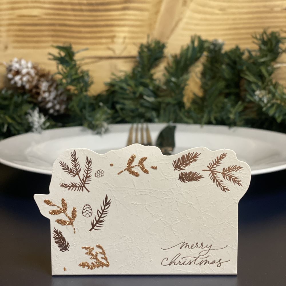 rose-gold-leaf-merry-christmas-place-cards-x-8|90936|Luck and Luck| 1