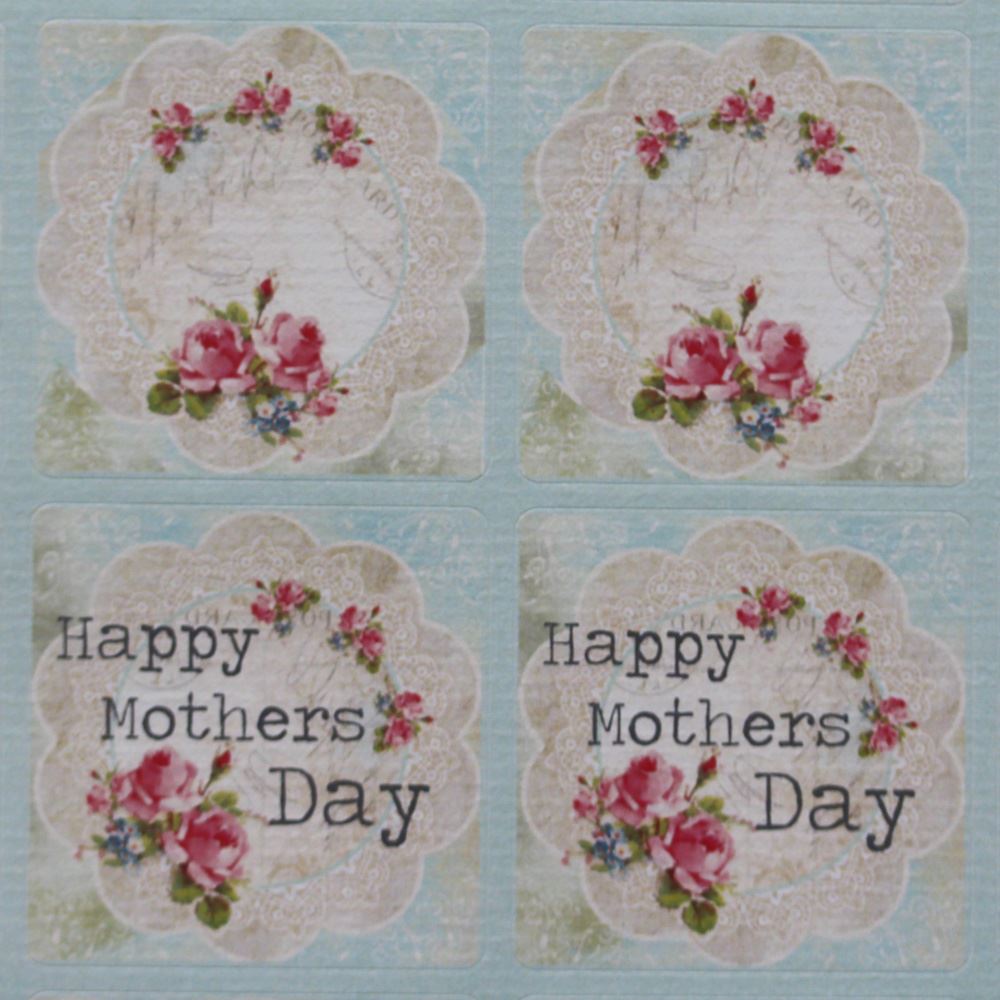 mothers-day-sticker-sheet-happy-mothers-day-35-stickers-vintage-floral|LLMOT001|Luck and Luck| 6