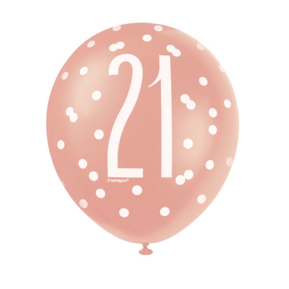 rose-gold-age-21-latex-balloons-x-6|84916|Luck and Luck| 5