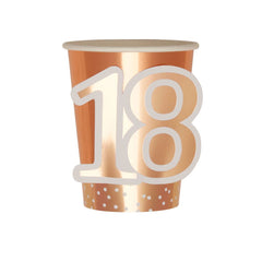 rose-gold-18th-birthday-party-paper-cups-x-8|778036|Luck and Luck|2