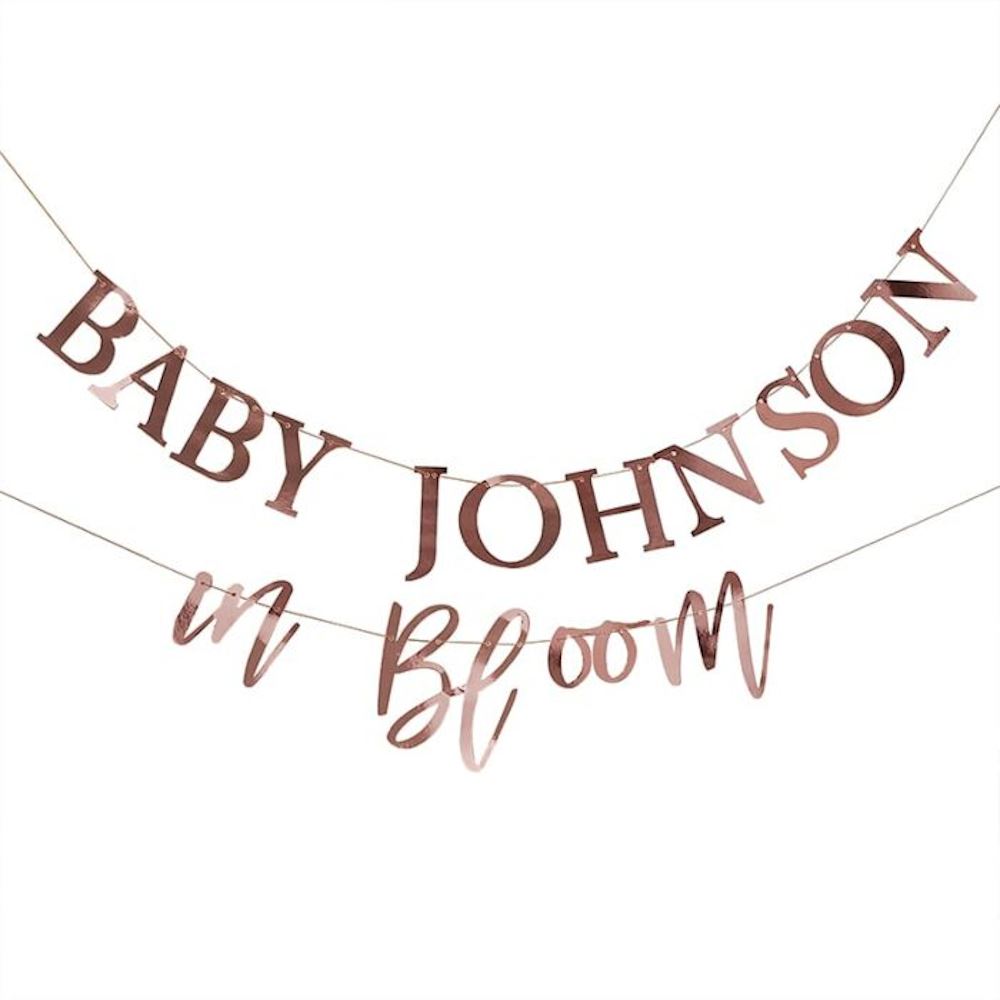 customisable-rose-gold-baby-shower-bunting-baby-in-bloom|BL-115|Luck and Luck|2