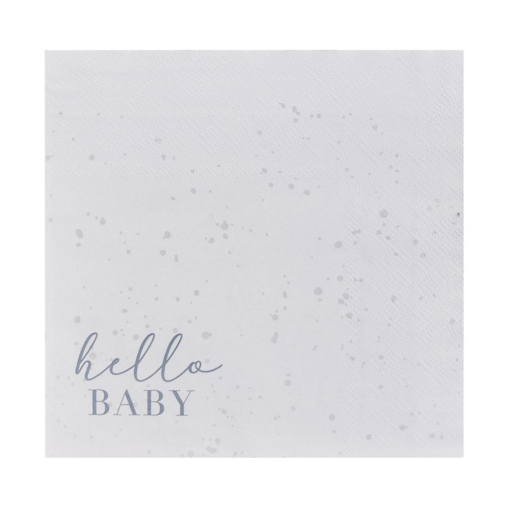 hello-baby-neutral-baby-shower-paper-napkins-x-16|HEB-103|Luck and Luck| 4