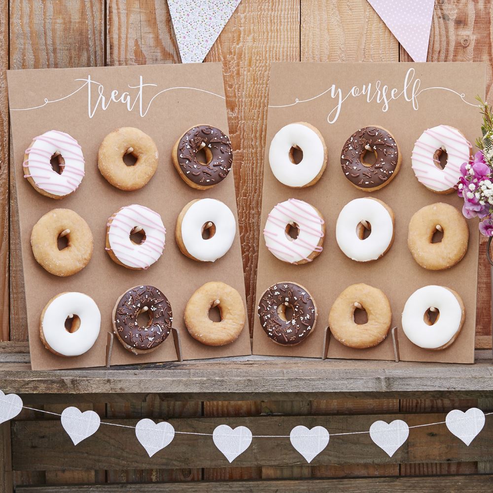 rustic-kraft-finish-tasty-donut-wall-for-guests-wedding-reception-rustic-country|CW-209|Luck and Luck| 1