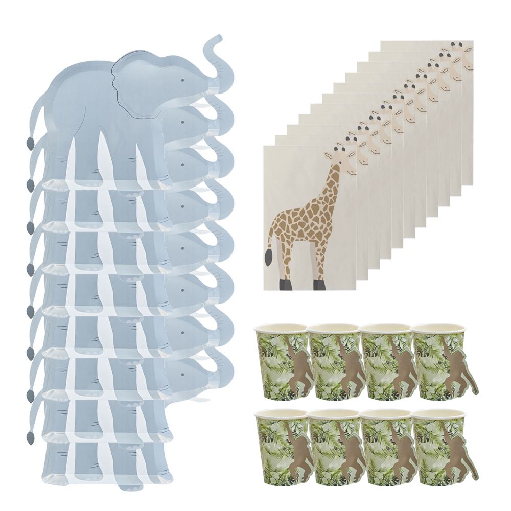 lets-go-wild-party-pack-plates-cups-and-napkins|LLWILDPP|Luck and Luck| 1