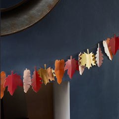 autumnal-leaf-paper-hanging-garland-2m|HBHH102|Luck and Luck|2