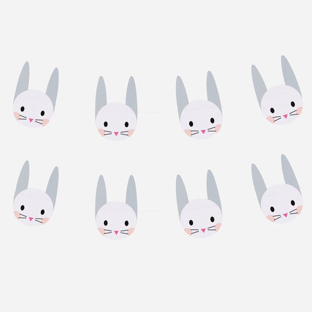mini-rabbit-paper-garland-bunting-easter-birthday-party-3m|MLDGUIMINILAPI|Luck and Luck| 1