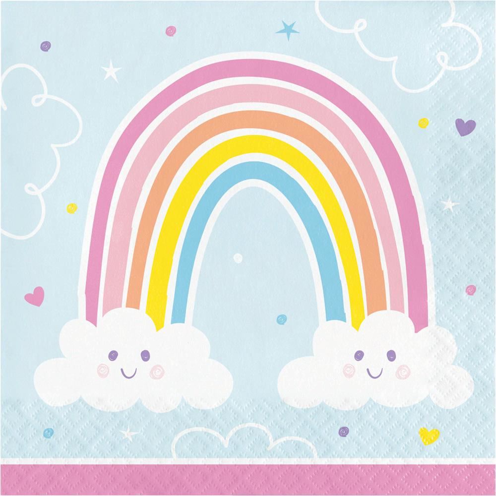 happy-rainbow-party-pack-napkins-plates-and-cups-x-8|HAPPYRAINPP1|Luck and Luck|2
