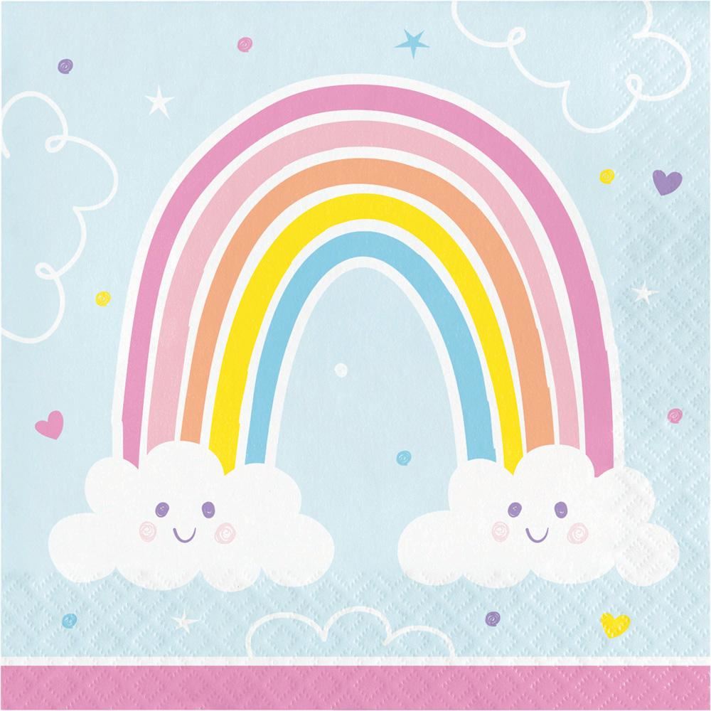 happy-rainbow-paper-party-napkins-x-16|PC352005|Luck and Luck| 1
