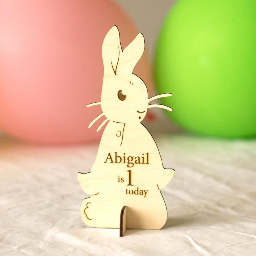 birch-wood-personalised-bunny-sign-19-5cm-font-2-peter-rabbit|LLWWBYB19F2|Luck and Luck| 1