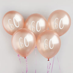 rose-gold-60th-birthday-balloons-party-decoration-x-5|HBMM129|Luck and Luck| 1