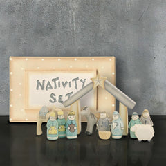 east-of-india-christmas-wooden-nativity-keepsake-set-hand-carved|1541|Luck and Luck| 1