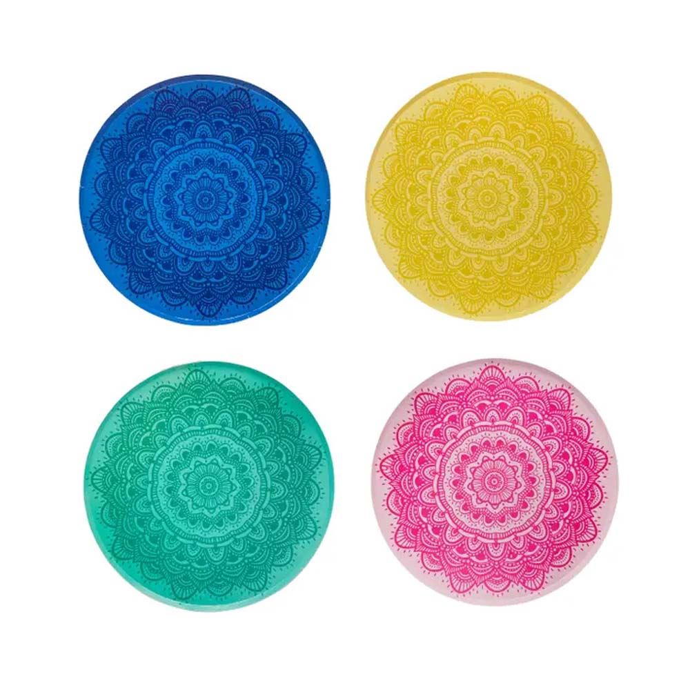 mandala-diwali-multi-coloured-paper-party-plates-x-8|HBHD105|Luck and Luck|2