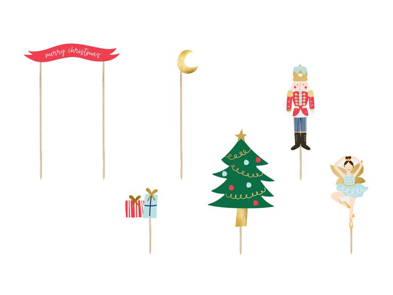 christmas-nutcracker-cake-toppers-x-6|KPT63|Luck and Luck|2