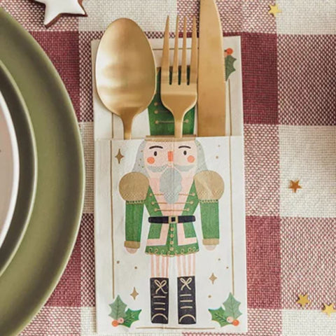 nutcracker-christmas-table-paper-cutlery-holders-x-6|SPS1|Luck and Luck| 1