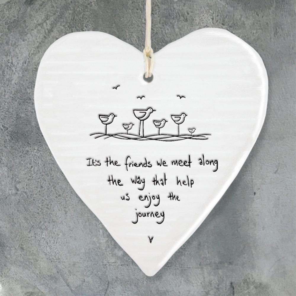 east-of-india-porcelain-hanging-heart-it-s-the-friends-we-meet|6210|Luck and Luck|2