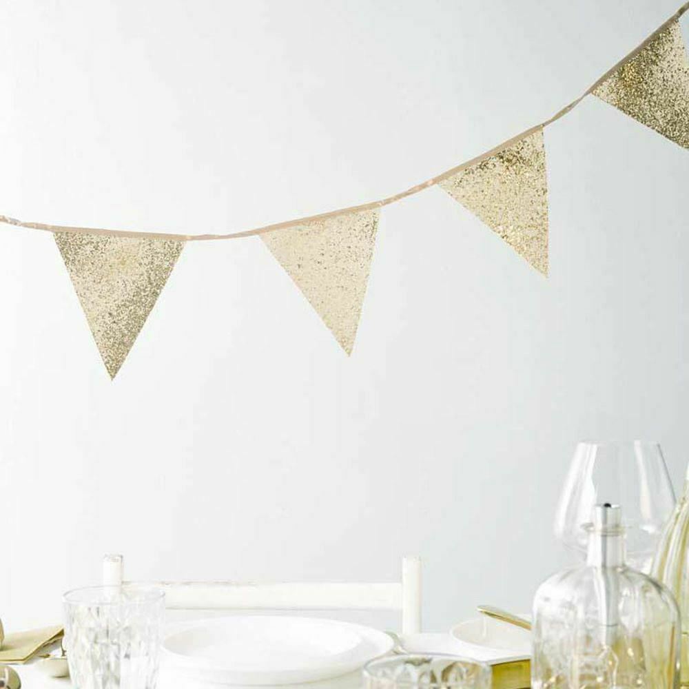 luxury-gold-glitter-bunting-wedding-christmas-decor-3m|LUXEBUNTING|Luck and Luck| 4