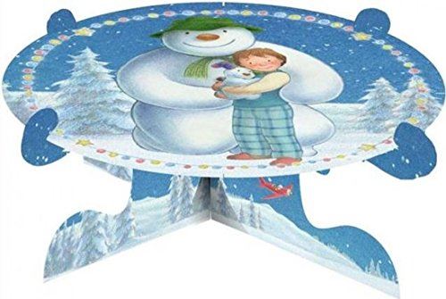 the-snowman-and-the-snow-dog-single-tier-christmas-cake-stand|M170|Luck and Luck| 1