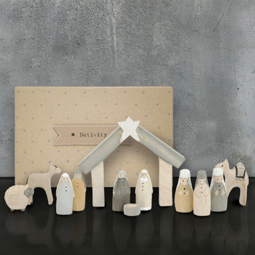 east-of-india-natural-small-boxed-christmas-nativity-set|1542|Luck and Luck| 1