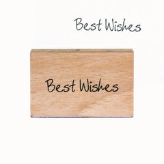 scribbled-best-wishes-wood-mounted-rubber-stamp|7020B|Luck and Luck|2