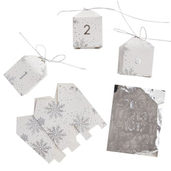 silver-snowflake-advent-calendar-boxes-set-of-24-make-your-own|TIS-615|Luck and Luck|2