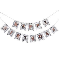 rose-gold-foil-happy-birthday-dalmatian-spots-banner-2m|HBDB107|Luck and Luck|2