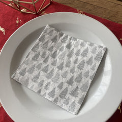 nordic-forest-silver-christmas-canape-paper-napkins-x-20|C1017105|Luck and Luck|2