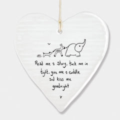east-of-india-porcelain-hanging-heart-read-me-a-story-christening-gift|6218|Luck and Luck| 3