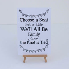 church-wedding-ceremony-white-sign-choose-a-seat-sign-and-easel|LLSTWMAMCAS|Luck and Luck| 1