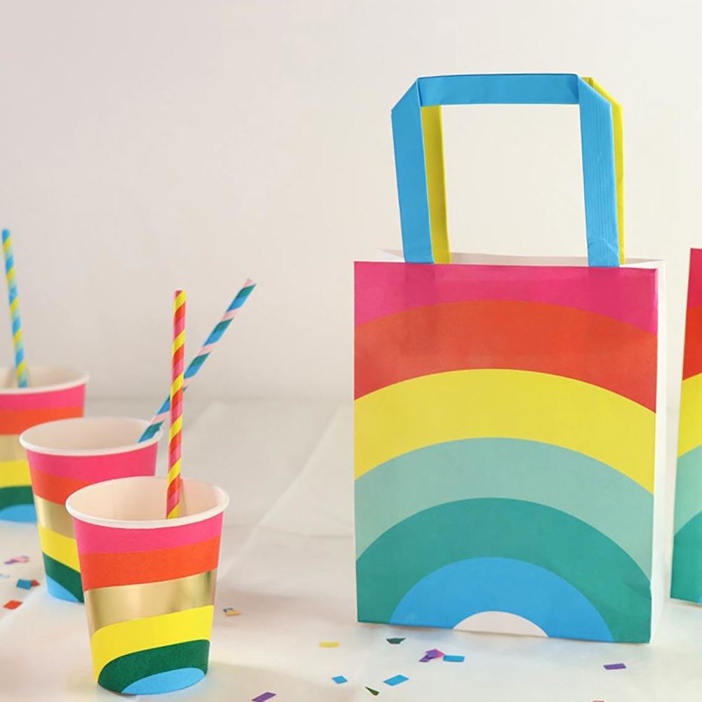 birthday-brights-rainbow-treat-bag-party-bags-x-8|RAIN-TREATBAG|Luck and Luck| 1