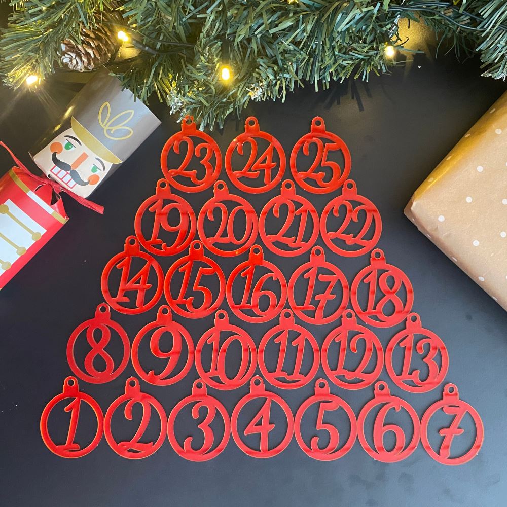 acrylic-christmas-advent-gift-tags-numbers-1-25|LLWWADVENTTAGA|Luck and Luck| 6