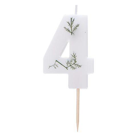 leaf-foliage-number-4-birthday-candle|MIX-579|Luck and Luck|2