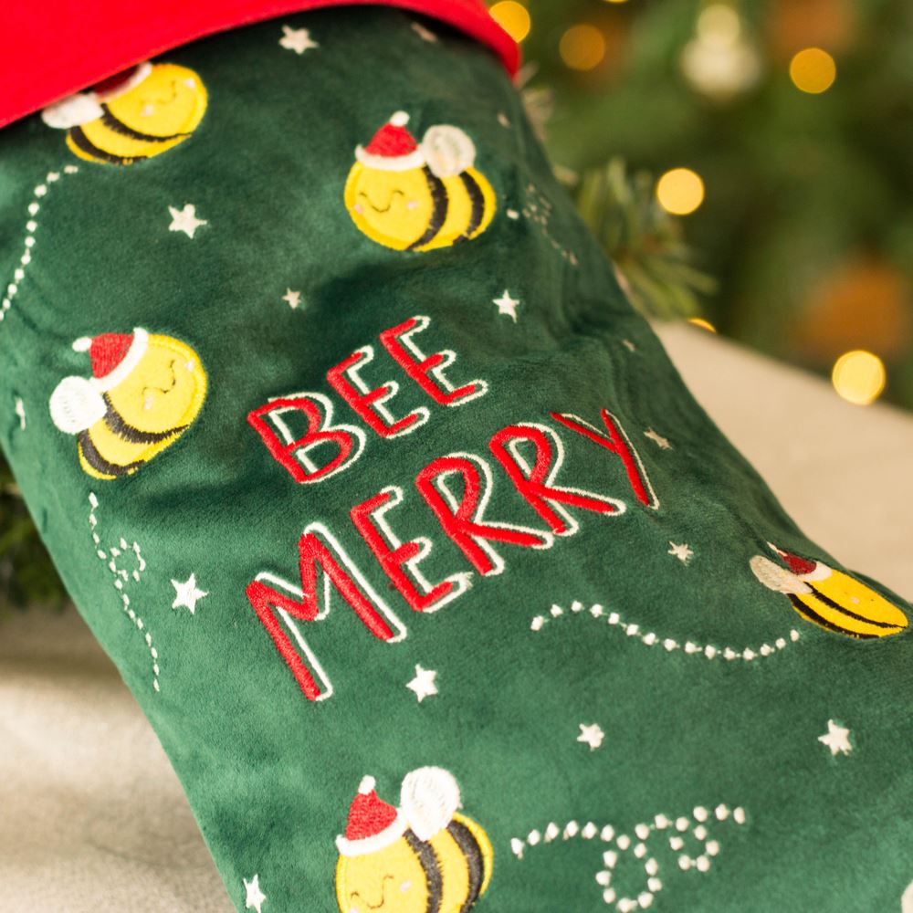 green-bee-merry-christmas-stocking|HOLXM008|Luck and Luck| 3