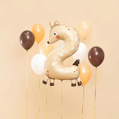 deer-foil-balloon-number-2-2nd-birthday-party|LLFB163-2|Luck and Luck| 1