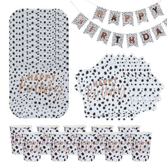 dalmatian-party-pack-cups-plates-napkins-and-bunting-for-8-people|DALMATIANPP2|Luck and Luck| 1
