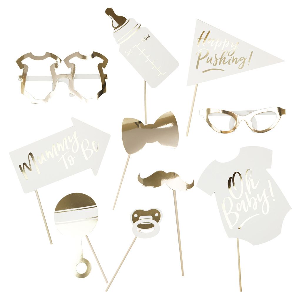 gold-foiled-photo-booth-props-oh-baby-baby-shower-x-10|OB-122|Luck and Luck|2
